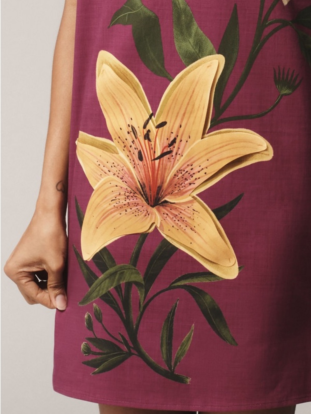 FARM Rio x Anthropologie 3D Floral Strapless Mini Dress Purple S - Picture 7 of 15